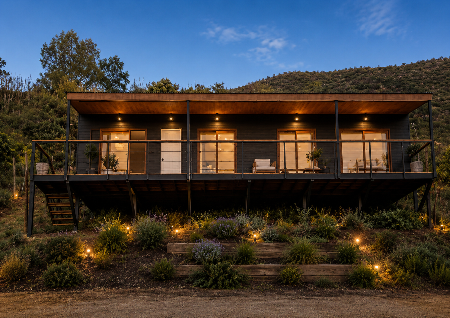 Casa rústica contemporánea en Olmué, 93 m²