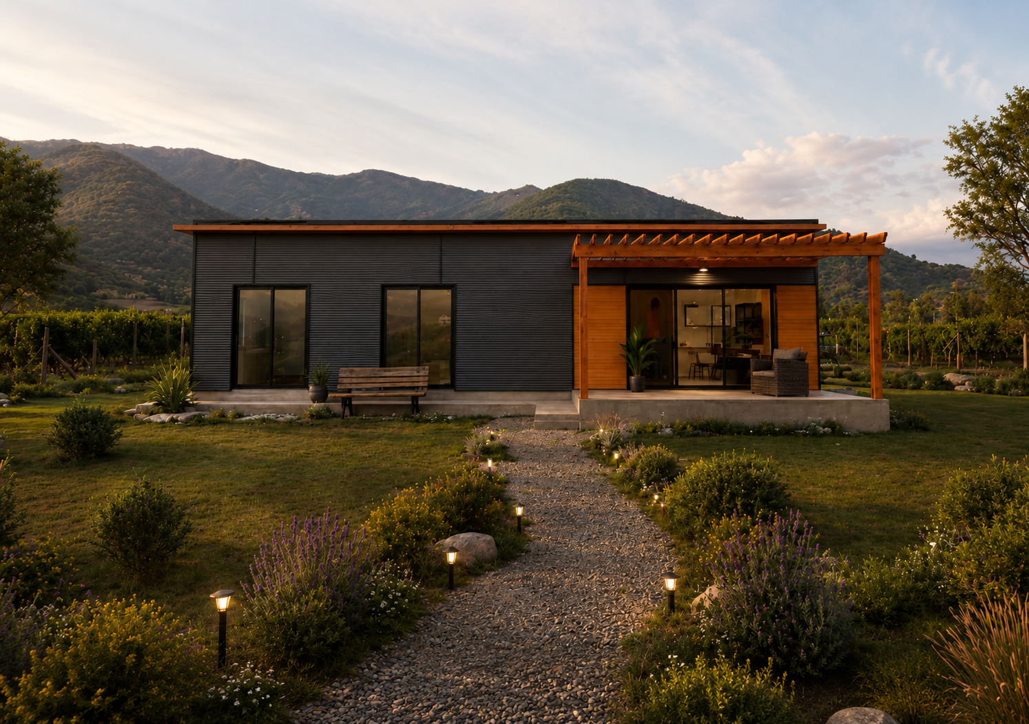 Casa rústica contemporánea en Malloa, 84 m²